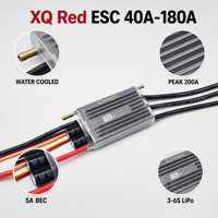 Contrôleur de vitesse sans balais refroidi par eau XQ-POWER XQ Rouge 40A-180A pour bateau RC, drone FPV, voiture RC, avion, LiPo 3-6S, BEC 5A