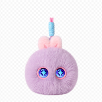 Peluche Lapin Intelligent Adorable avec Chatbot IA et Yeux LED Animés pour Cadeau d'Anniversaire Enfant, Porte-clés Pendentif