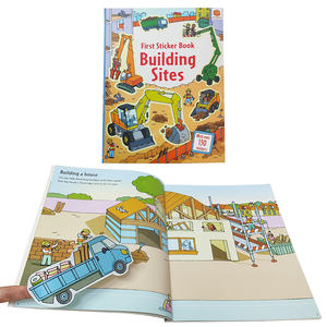 Fabrication <span class=keywords><strong>de</strong></span> livres d'autocollants réutilisables pour enfants personnalisés Jouets pour bébés Sites <span class=keywords><strong>de</strong></span> construction Impression <span class=keywords><strong>de</strong></span> livres d'activités autocollants - Product Image 1