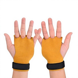 ที่จับมือแบบไขว้ M.F MF-56 ทำจากหนังกลับ พร้อมแผ่นกันลื่นที่ฝ่ามือ สำหรับยกน้ำหนัก เพาะกาย และดึงข้อ - Product Image 1