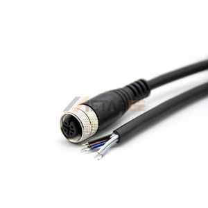 Connecteur de câble M12 4 8 broches vers capteur étanche mâle femelle <span class=keywords><strong>pour</strong></span> un connecteur industriel circulaire à code - Product Image 1