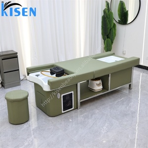 KISEN Lit de lavage multifonctionnel électrique pour shampoing, avec lavabo, bain de pieds et fonction de thérapie crânienne, pour traitement du dos et de la tête - Product Image 2