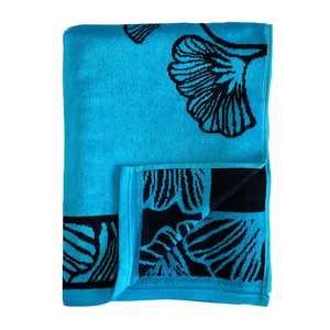 Serviette de plage en velours jacquard bleu écologique en tricot Bradford 90x170 400g/m - Product Image 2