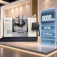 Centre d'usinage vertical VMC1160 4 axes avec commande Fanuc, fraiseuse pour la fabrication de moules automobiles, atelier de production de pièces métalliques en série