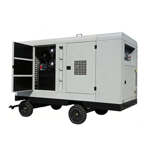 Compressore d'aria rotativo a vite stazionario per impieghi gravosi con motore diesel, trasmissione diretta, cuscinetto pneumatico, 5 anni di garanzia, per applicazioni minerarie - Product Image 4