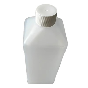 ขวดพลาสติกสี่เหลี่ยมเปล่าบรรจุในสต็อกสีขาว1ลิตรกล่องกระดาษแบบพิมพ์สกรีนเครื่องสำอางขวดแชมพูตามสั่ง HDPE - Product Image 1