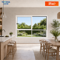Yomoga Fabrik OEM Küche Horizontales Schiebefenster mit Thermischer Trennung aus Aluminiumlegierung für Badezimmer Luxus