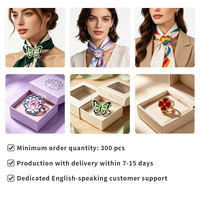 Rijnsten sjaalclips op maat gemaakte emaille bloemen shawl ringen elegante mode zijden omslag metalen accessoires videocontrole 2026 machines