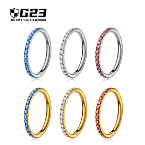 Kaishee Anneau de nez articulé en titane de qualité implantaire ASTM F136 pour piercing corporel, bijoux de piercing en titane, anneau de piercing en titane - Product Image 1
