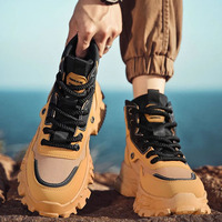 Bottes de travail montantes robustes pour hommes de haute qualité, semelle extérieure en caoutchouc antidérapante durable, respirantes, avec soutien de la cheville, pour la randonnée en extérieur