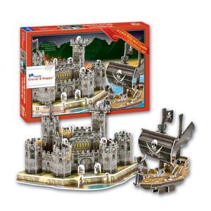 <span class=keywords><strong>Puzzle</strong></span> 3D en mousse de couleur rose, lot de 24 pièces, à assembler, bricolage, modèle de maison, DIY - Product Image 3