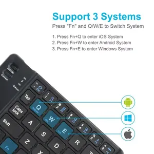 Teclado Plegable, Teclado Inalámbrico Ultrafino y Silencioso para iPad/Tablet, Compatible con Múltiples Dispositivos, Más de 100 Días de Autonomía - Product Image 5
