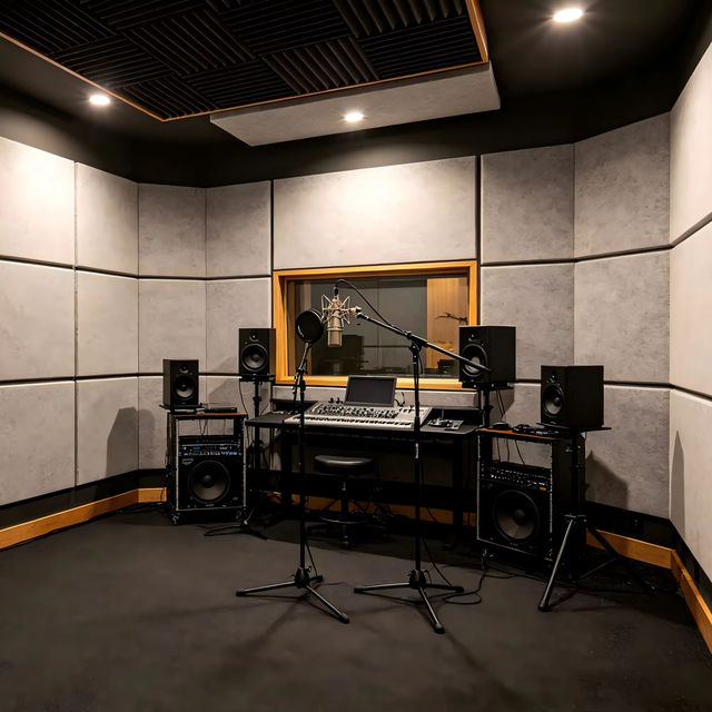 Qinsound 2026 Upgraded Polyester Fiber Soundproof Panels Class B Fireproof Wall Acoustic Panels for Music Recording Studio