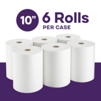 8 pouces X 800 pieds 6 rouleaux/carton ultra absorbant TAD 28 Gsm doux fort haute capacité 1 pli 2 plis compatible essuie-mains rouleau de papier