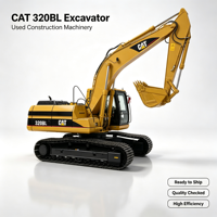 Excavatrice sur chenilles d'occasion CAT 320B, 20 tonnes, moteur Caterpillar, faible nombre d'heures de travail, vente en gros, engin de construction
