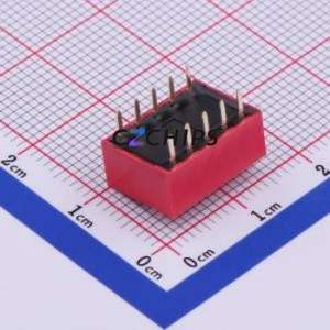 NDS-05V DIP Switch Through hole Component (THT) Switch ( Number of Switch Sections: 5 )( Lead Spacing: 2.54mm )( Color: Red ) - Product Image 2
