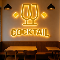 Enseigne 3D Premium en Métal Illuminée, Lettres en Aluminium avec Canal LED, Enseigne Publicitaire pour Immobilier, Boutique, Entreprise, Panneau Lumineux