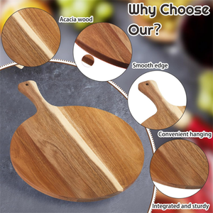 Assiette décorative ronde en bois moderne de 8 pouces, faite à <span class=keywords><strong>la</strong></span> main, passe au lave-vaisselle, plat de service pour mariage - Product Image 5