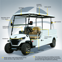 Voiture de golf électrique avec batterie au lithium 72V, vitesse de 30 km/h, autonomie de 90 km, 2 places, certifiée CE
