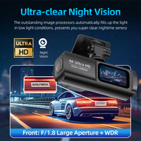Nieuwe producten 4K verborgen dashcam dubbele autocamera nachtzicht full color G-sensor lusopname met WiFi mini UHD auto black box