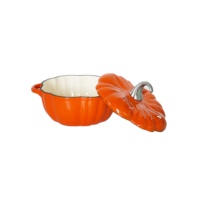 Nouvelle conception de casserole en fonte antique en forme de citrouille, émaillée, avec couvercle, pour la cuisine à domicile - Marmite hollandaise, pot à soupe