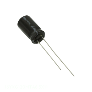 ตัวเก็บประจุแบบ Through Hole CAP ALUM 120UF 20% 16V RADIAL TH 16YXG120MTA6.3X11 ของผู้ผลิต Channel 120 uF - Product Image 1