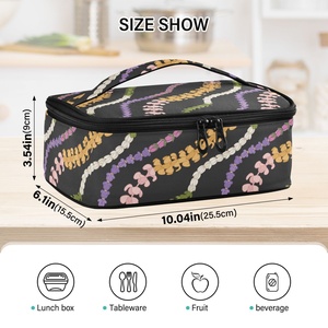 Hawaii Puakenikeni Customize Hot Food Travel Carry Cooler Bag Small Insulated Casserole Carrier Portable Thermal Lunch Bag - Product Image 3