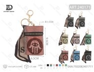 Borsa per rossetto piatta rotonda con strass e design occhi blu in pelle, stile per tutte le stagioni A01240771 - Product Image 1