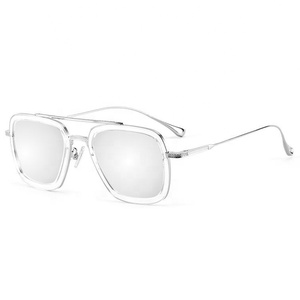 Gafas de Sol de Titanio de Lujo de Alta Calidad con Doble Puente Clásico HD Polarizado Estilo <span class=keywords><strong>Tony</strong></span> <span class=keywords><strong>Stark</strong></span> Iron Man - Product Image 5