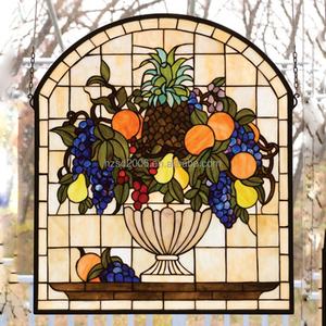 Panneau suspendu en verre Tiffany personnalisé 50*80CM, motif fruits, épaisseur 3mm, pour décoration de salon - Vente en gros - Product Image 3