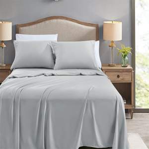 Ukuran Disesuaikan Warna Abu-abu Lembar Datar Pak <span class=keywords><strong>2</strong></span> Lembar Seprai Serat Mikro Lembut untuk Rumah Salon Hotel Digunakan - Product Image 5