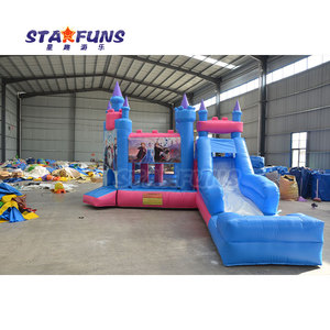 Kids Jumper Inflable Frozen Bouncer Bounce House Banners Comercial Tobogán de agua Combo Inflable Frozen Castle - Product Image 2