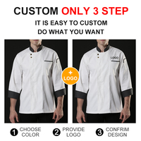 Veste de chef pour femmes avec manches bouffantes, coupe ajustée, uniforme de travail pour femmes, uniforme de chef de cuisine de restaurant, vente en gros