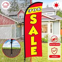 Drapeau à franges en vente, grand drapeau de signalisation, bannière géante avec corde pour magasin de détail, extérieur, jardin, publicité commerciale (rouge)