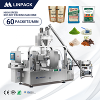 Machine d'emballage industrielle automatique LINPACK pour farine, sucre, sel, poudre, sachets préformés en aluminium, doypack, 1 kg, 2 kg, 5 kg