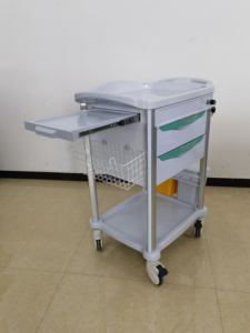 병원 카트 ABS 비상 트롤리 ABS 플라스틱 의학 트롤리 의료 카트 응급 치료 트롤리 카트 - Product Image 3