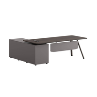 Bureau administratif modulaire en forme de L, personnalisable, haut de gamme, moderne, en plaque MFC E0