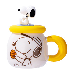 Wholesale New 500ml Cartoon <b>Mugs</b> with LIDS Straw Water Cups Children's Milk Ceramic Cups - Product Image 6