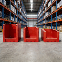 Boîte de rangement pliable et empilable en PP |   Service de découpe sur mesure |   Pour l'entreposage et la préparation des commandes dans les entrepôts de vêtements
