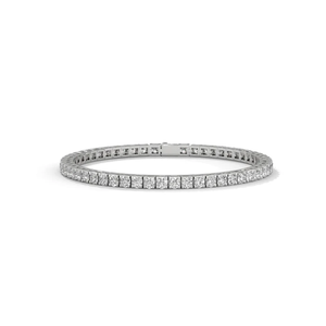 White Tennis <b>Bracelet</b> in Sterling Silver Subtle Opulence Minimalist Luxury Elegant Refined Fine Jewelry Statement Piece - Product Image 1