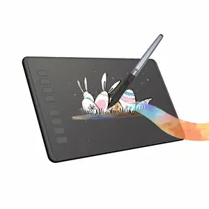 Tablet Desain Grafis Profesional, Papan Menggambar Digital Huion H950P Level 8192 dengan Dukungan Ponsel