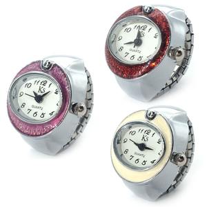 Anillo de reloj de cuarzo <span class=keywords><strong>el</strong></span>ástico ajustable Digital blanco púrpura rojo D-Evil Eye para hombres y mujeres - Product Image 1