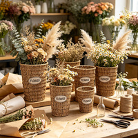 Panier de rangement tissé multi-usages en matériaux naturels personnalisés, utilisé pour les objets de bureau, les petits articles de salle de bain, les jouets d'enfants, etc.