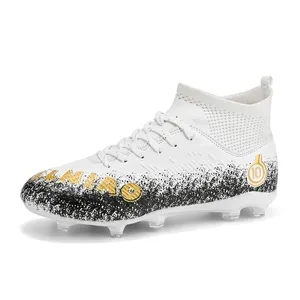 Botas de fútbol profesionales de alta calidad para hombre, tacos de estilo deportivo, plantilla de malla antideslizante para entrenamiento de césped artificial, invierno y verano - Product Image 3