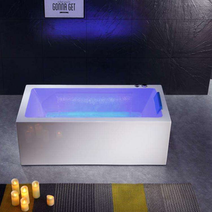 Vasca Idromassaggio Quadrata da Interno con Cascata e Getti d'Aria, Vasca Spa in Acrilico per 1 <span class=keywords><strong>Persona</strong></span> - Product Image 4