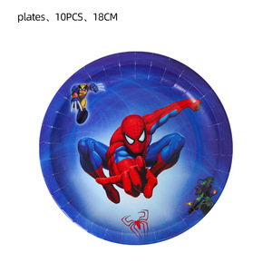 <strong>Marvel</strong> Spiderman Theme Tableware Set for <strong>Birthday</strong> Holiday Parties Cross-Border Paper Plate Cup Paper Towel Mother's Day Diwali - Product Image 3