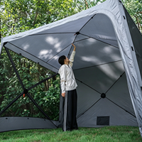Tente de camping extérieure 210D Oxford à six couches, imperméable, résistante au soleil, respirante et isolante pour toutes les saisons