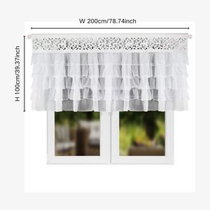 Châu Âu ánh sáng sang trọng loạt UV kháng mỏng gạc rèm, 1 mảnh, 200*100cm, được sử dụng cho phòng ngủ, phòng khách, nhà bếp - Product Image 3