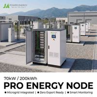 Système de Stockage d'Énergie Renouvelable (SÉR) Haute Tension JApower 70kW 200kWh 614V avec Deye pour Installateurs Solaires et Projets EPC