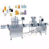 Ligne de production de remplissage de bouteilles 3 en 1 à faible coût, machine automatique de remplissage, de bouchage et d'étiquetage pour l'eau potable et les gels douche